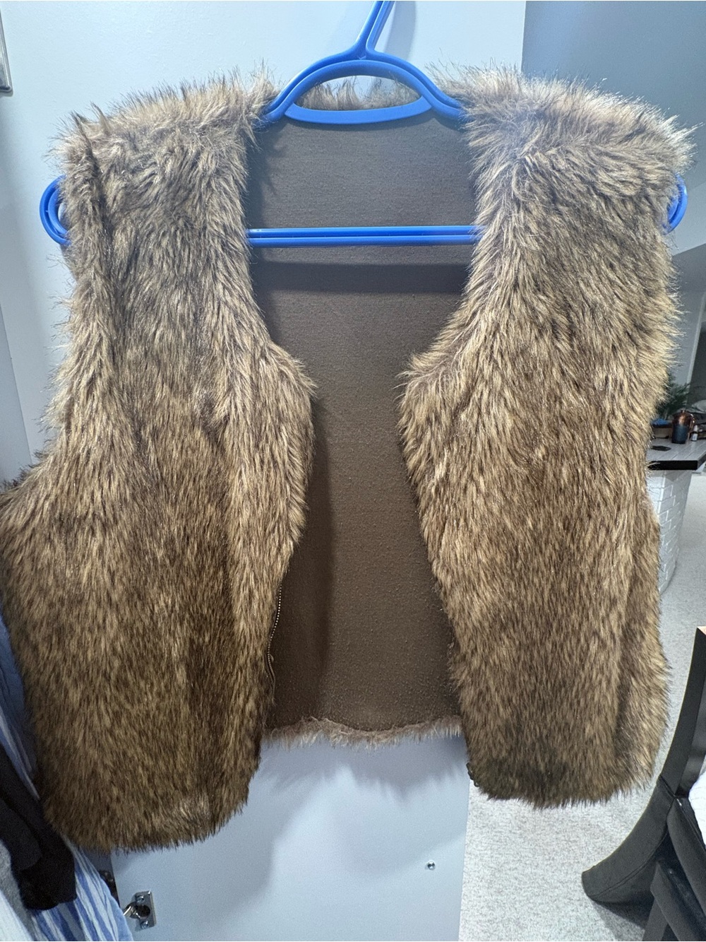 Faux Fur Brown Women's Vest - Cozy Layering Vest